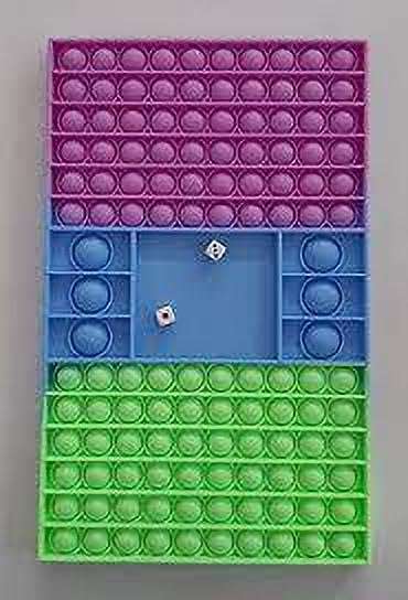 KMC KIDOZ Buble Fidget Sensory Toy Set, Push On Pop Silicone Game Toy Anxiety Stress Reliever Autism Learning Materials for Kids (Color May Very) (Multicolor) (kmc1889) 1