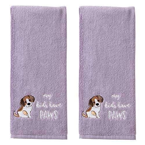 SKL Home by Saturday Knight Ltd. My Kids Hand Towel (2-Pack), Purple 1