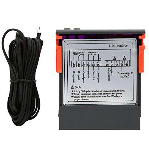 Light -40 ░ C-50 ░ C 220V Small Thermostat, Single Sensor Temperature Controller, for Refrigeration Truck for Refrigeration Storage 1