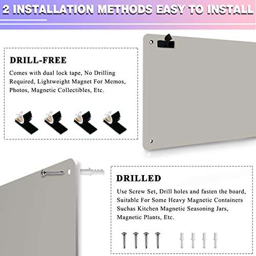 Metal Magnetic Board 1Pack(Silver) 3