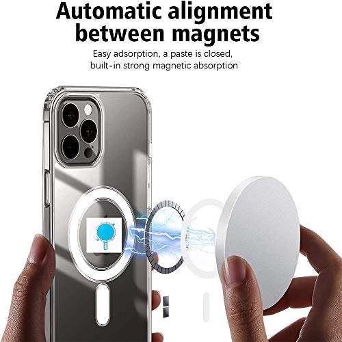 Mag Safe Case Magnet Sticker Wireless Charging Magnetic Protective Cover Compatible with Phone 12 Pro Max Mini 11 Xs Xr 8 (2pcs) 2