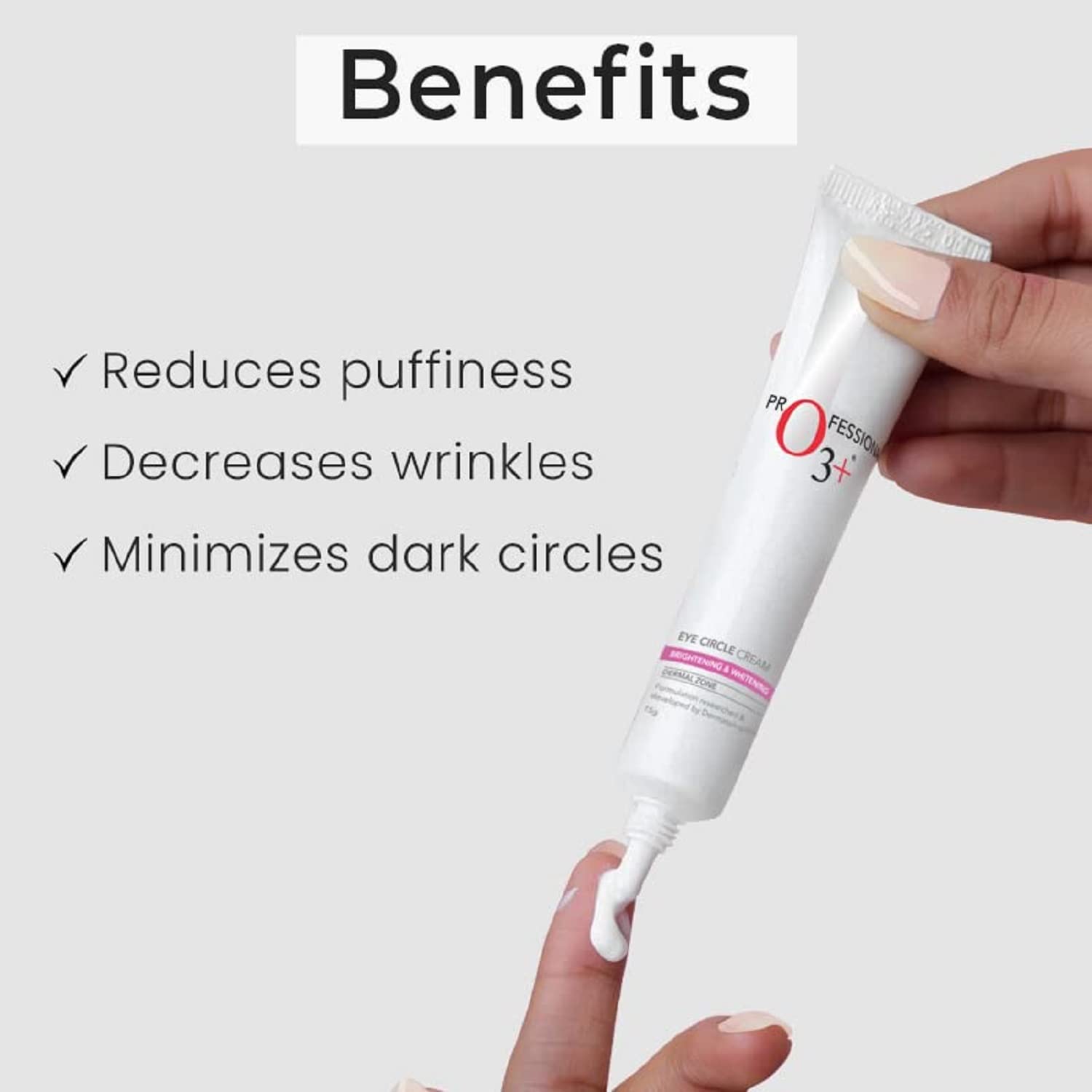 O3+ Eye Circle Cream - Brightening & Whitening for Dark Circles, 15g & O3+ D-Tan Radiance Face Wash With Vitamin C Glowing Skin and Deep Cleanses and Unifies Skin Tone 60gm Combo 5