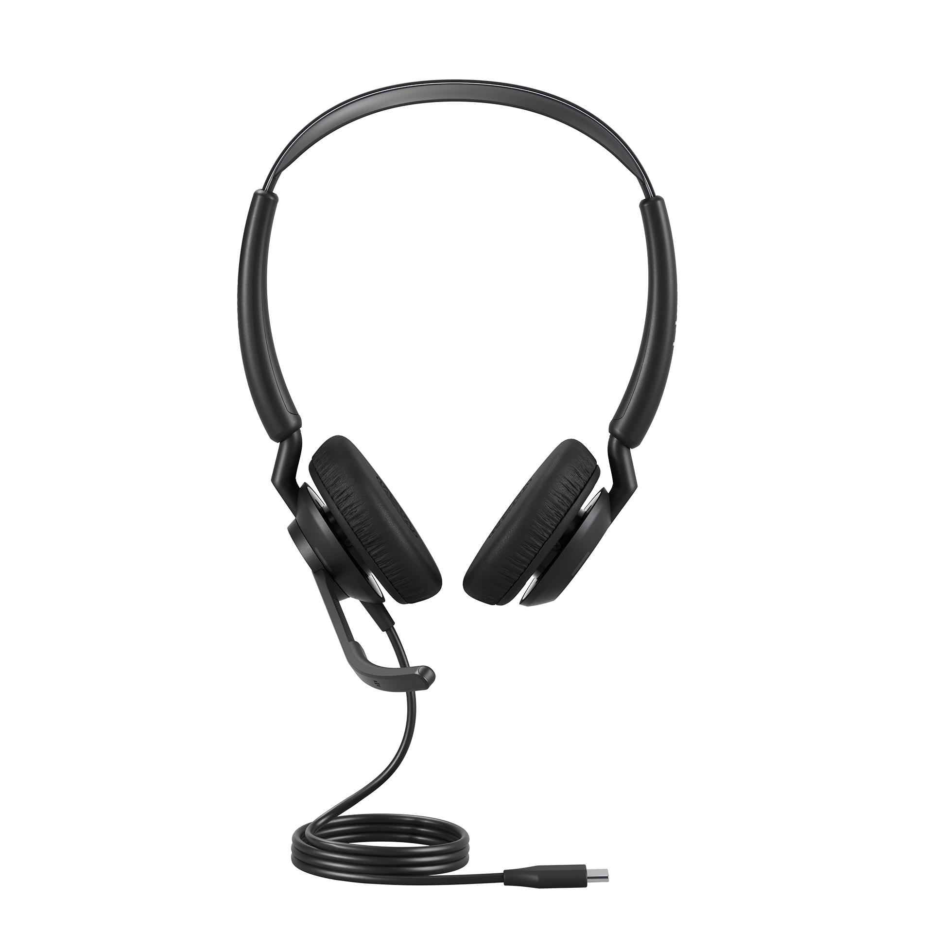 Jabra Engage 50 II Wired Stereo Headset with Noise-Cancelling 3-Mic Technology and USB-C Cable, Ultra-Lightweight - Works with All Leading Unified Communications Platforms such as Zoom & Unify - Black 4