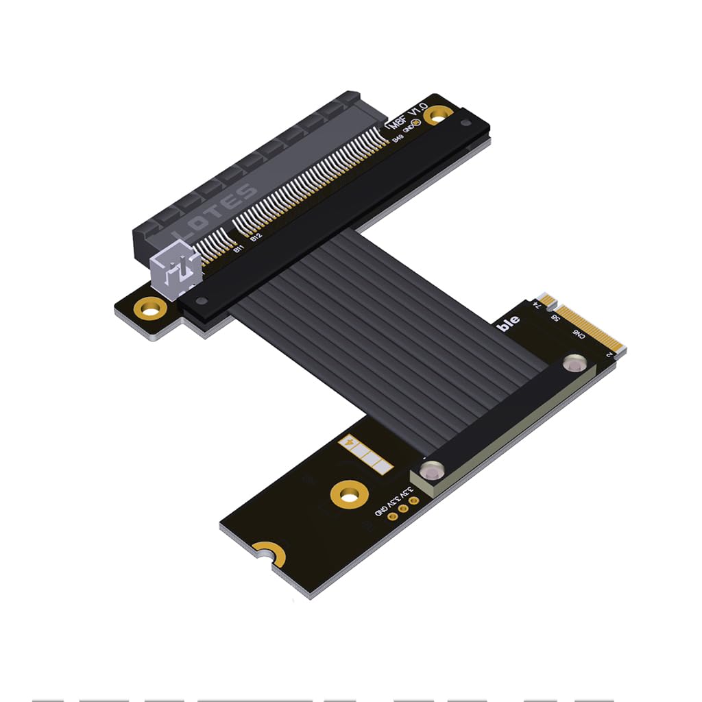 JMT 64G/BPS M.2 NVMe to x8 PCIe4.0 Extension Cable GEN4 Adapter Compatible with M2 NVME 2230 2240 2260 2280 SSD (M48UF,15CM)