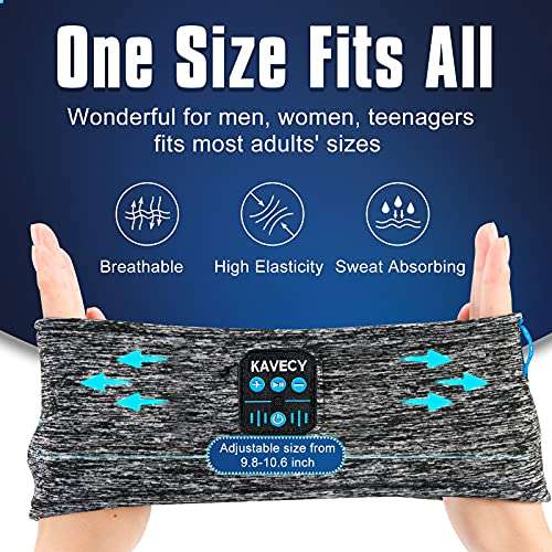 Soft Headband Wireless Headphones for Sleep, Wireless Sleep Earbuds, Comfortable Headphones for Sleeping with Thin HD Stereo Speakers, Sleeping Headsets for Workout, Insomnia, Travel, Yoga, Sport 6