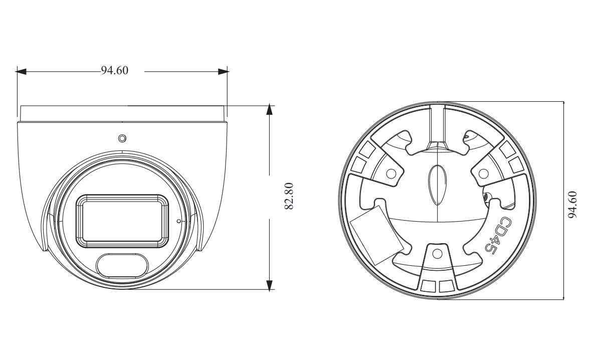 5MP Full Color Analog Eyeball Coax Camera, 4-in-1 AHD/TVI/CVI/CVBS Security Camera for Titanium HDC-IRD5AS24/36, 3.6mm Fixed Lens, LED Night Vision, Built-in Mic, IP67, Surveillance DVR System, White 3