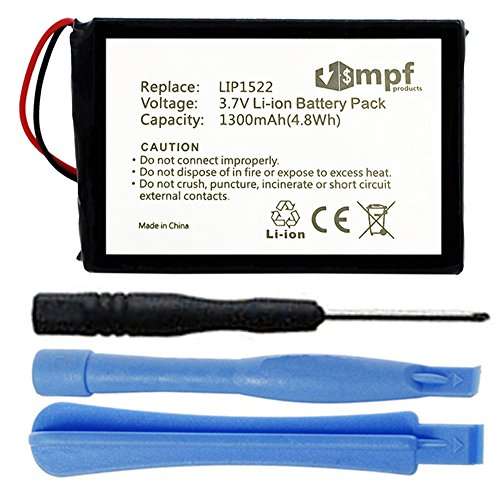 MPF Products 1300mAh LIP1522 Battery Replacement Compatible with Sony PlayStation 4 PS4 Dualshock 4 Wireless Controller CUH-ZCT1E, CUH-ZCT1H, CUH-ZCT1H/B, CUH-ZCT1H/R, CUH-ZCT1U