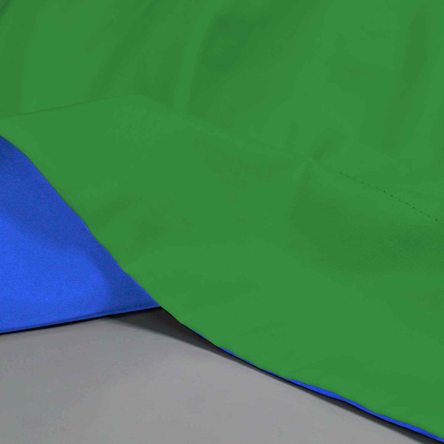 ISSUNTEX 6X9 ft Background Muslin Backdrop, Photo Studio, Collapsible High Density Screen for Video Photography and Television-Blue/Green 6