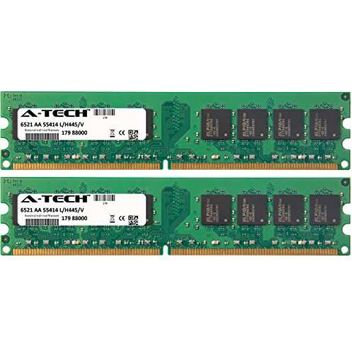 A-Tech 4GB KIT (2 x 2GB) For HP-Compaq HP Presario Desktop CQ3075L CQ3076L CQ3077L CQ3078HK CQ3078L CQ3080AN CQ3080CN CQ3080D CQ3080IL CQ3080IX CQ3082L CQ. DIMM DDR2 NON-ECC PC2-6400 800MHz RAM Memory