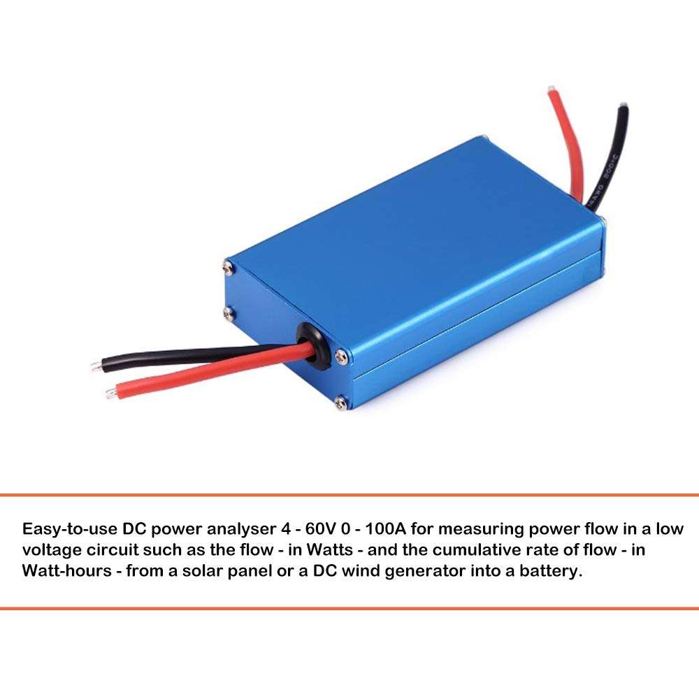 TEAMNIGT 1 Pcs DC 60V/100A RC Watt Meter LCD Digital Monitor Ammeter Voltage Checker RC Battery Power Amp Analyzer 5