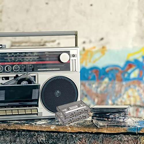 Fasmov 30 Pack Cassette Tape Cases, Clear Plastic Storage Cases, Perfect for Audio Cassette Tape Organization, 4.25" L x 2.75" W x 0.6" H 5