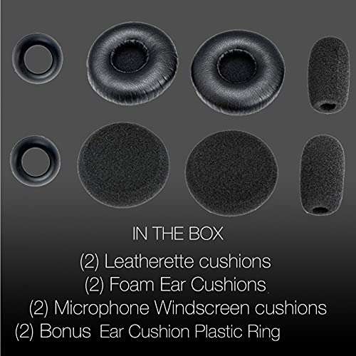 Ear Cushion Kit for Blue Parrott C400-XT Bluetooth Headset 204159 - Replacement Accessories - Ear Cushions, Microphone Foam Windscreens Covers by Global Teck 2