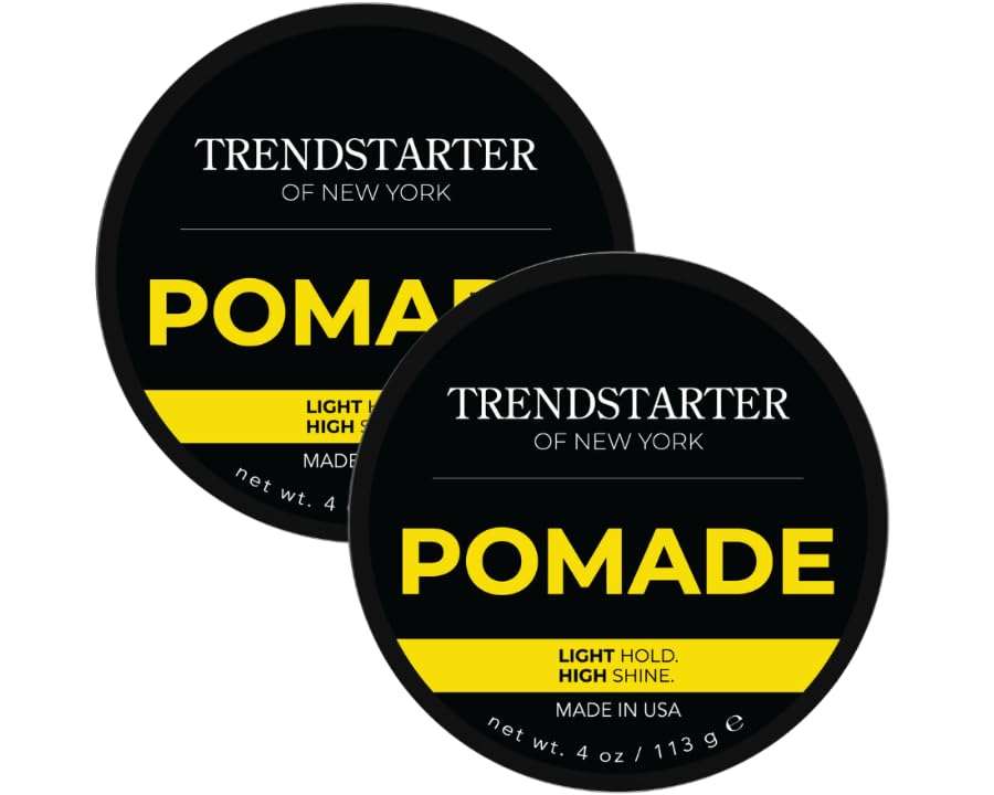 TRENDSTARTER - CLASSIC POMADE (4oz) (PACK of 2) – Light Hold - High Shine - Water-Based Pomade - All-Day Smooth Wet Look Finish - Non-Crispy Formula - Premium Hair Styling Products 1