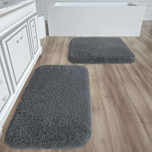 SIWAN | Microfiber Doormats for Bedroom Living Room Kitchen Lobby Color: Grey Pack of 1 2