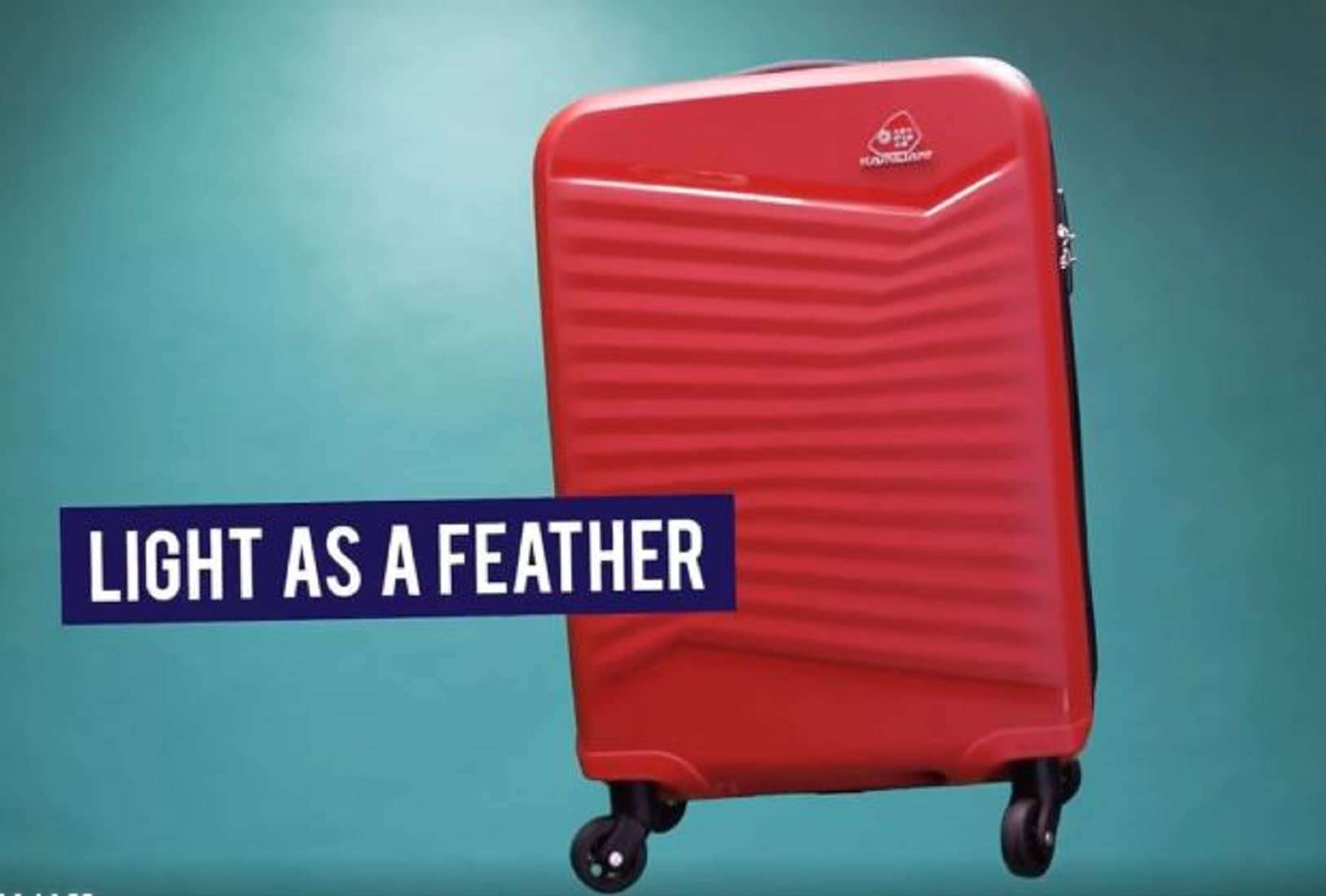 Kamiliant by American Tourister Hard Body Set of 3 Luggage - Rocklite Hard Spinner Suitcase Trolley Bag Set Pack of 3 Pieces - RED Luggage Trolley 4