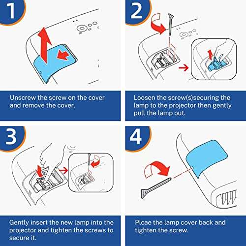 POA-LMP LP79 Lamp for ELPLP79 ELPLP80 EPSON PowerLite 570 575W 580 585W BrightLink 575Wi 585Wi 595Wi Pro 1420Wi 1430Wi EB-575Wi/575Wie/575We/580e/580S/585W/585We/585WS/585Wi/595Wi/595Wie/1420W/1430Wi 4