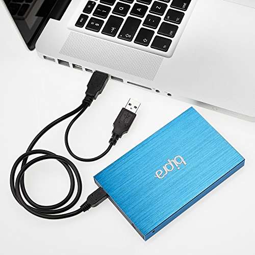 BIPRA 640Gb 640 Gb 2.5 Inch External Hard Drive Portable USB 2.0 - Blue - Ntfs 5