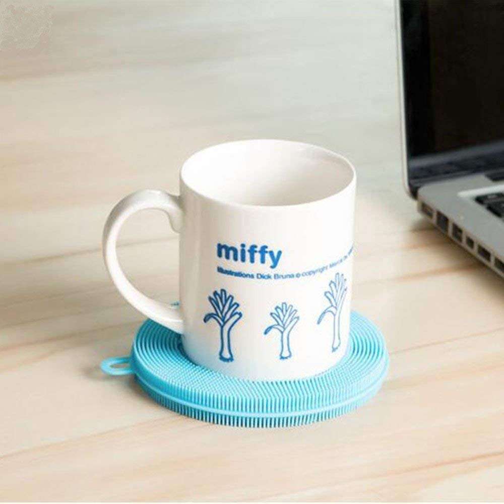 MoneySo Silicone Dish Scrubber, 3 Pack Silicone Sponge Dish Brush BPA Free Reusable Rubber Sponges Dishwasher Safe and Dry Fast for Kitchen Dish Dishes Fruits Vegetables Washing and Cleaning 3