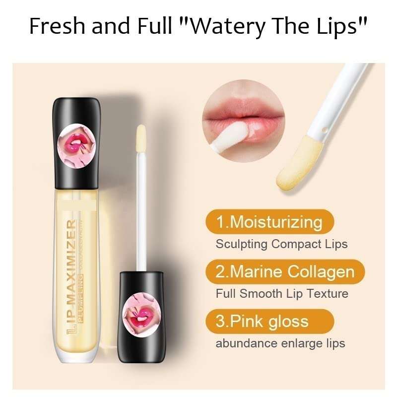 Lip Plumper Vitamin E, Lip Maximizer Hyaluronic Lip Plumper for Moisturize, Plumping Lip Oil Lip Enhancer Plumper Lip Care Serum (Color : 3pcs) 5