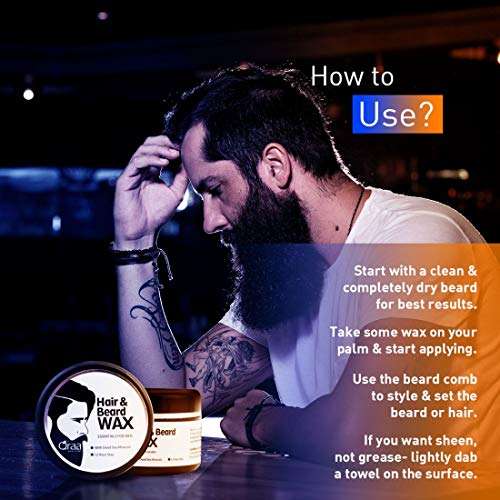 Qraa Men Hair and Beard Wax, 100 g (Pack of 2) 5