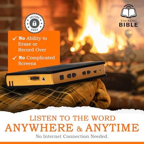 Talking Bible - Electronic Holy Bible Audio Player in English for Seniors, Kids and The Blind, Battery Powered, ESV (English Standard Version), Black 3