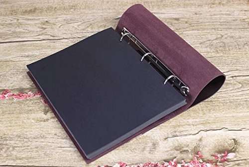 MAMACHU Scrapbooking Black Paper 23 x 19CM, 15 Sheets Extra Refill Pages Photo Book Blank Paper for Scrapbook Photo Album Guest Book Memory Notebook 24.5x21.5CM(9.64" x 8.46") for Brown/Black Album M 4