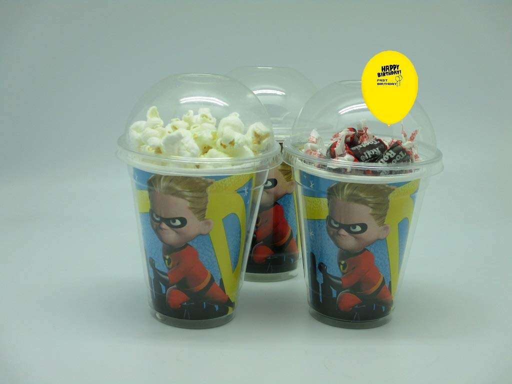 Set of 8 - Incredibles Party Cups, Popcorn Cups, Goody Bags, Favor Boxes 1
