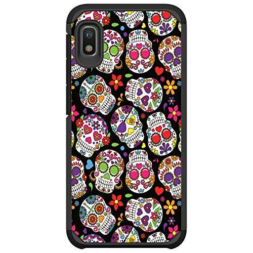MINITURTLE Compatible with Samsung Galaxy A10e, Samsung Galaxy A20e Slim Fitted Dual Layer Protective Case - Sugar Skulls 1