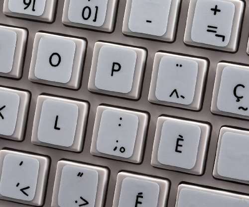 Apple French Canadian Non-Transparent Keyboard Stickers ON White Background for Laptop, Desktop and Notebook 4