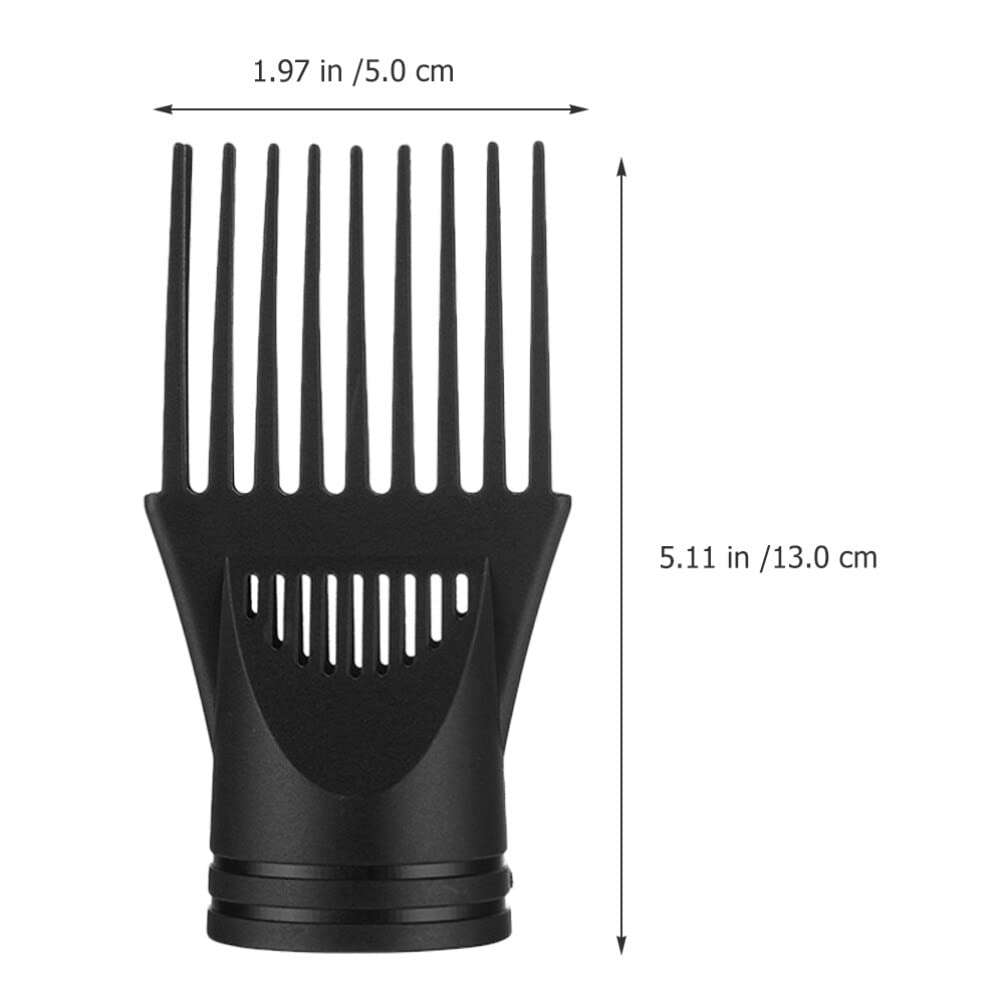 FOMIYES 2pcs Hair Dryer Comb Wide Tooth Comb Attachment Blow Dryer Diffuser Comb Professional Hair Dryer Black Comb Diffuser Attachment for Hair Dryer Universal Hair Straightener Plastic 3