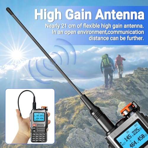 Ham Radio BAOFENG Radio Handheld Long Range Walkie Talkies NOAA Emergency Weather Receiver Two Way Radio Full Kit K61 with USB-C Charger Rechargeable 2600mAh Battery for Hiking Hunting Camping,2 Pack 4