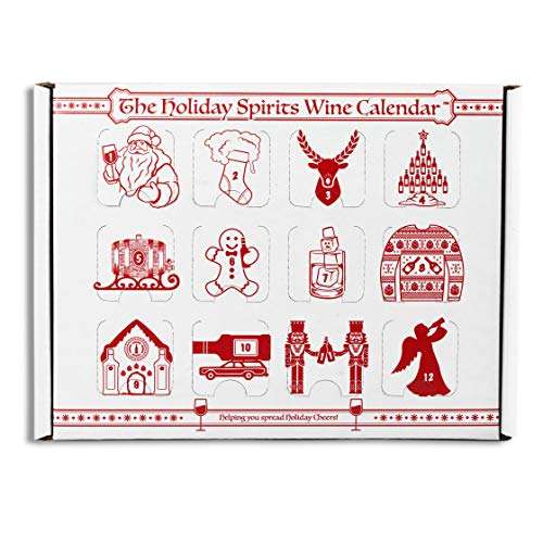 Advent Calendar for Alcohol & Adults | Gift Booze & Wine for Christmas 2025 | Great White Elephant & Holiday Party Hostess Present Idea | Alcohol Not Included (1, Wine) 3