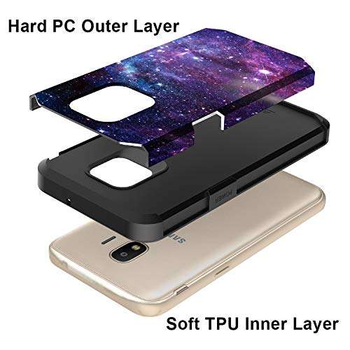 Torryka Samsung Galaxy J2 Core 2018 Case, Hybird Drop Protection Sleek Slim Dual Layer Shockproof Colorful Graphic Armor Case for Samsung Galaxy J2 Core 2018 (Galaxy Stardust) 2
