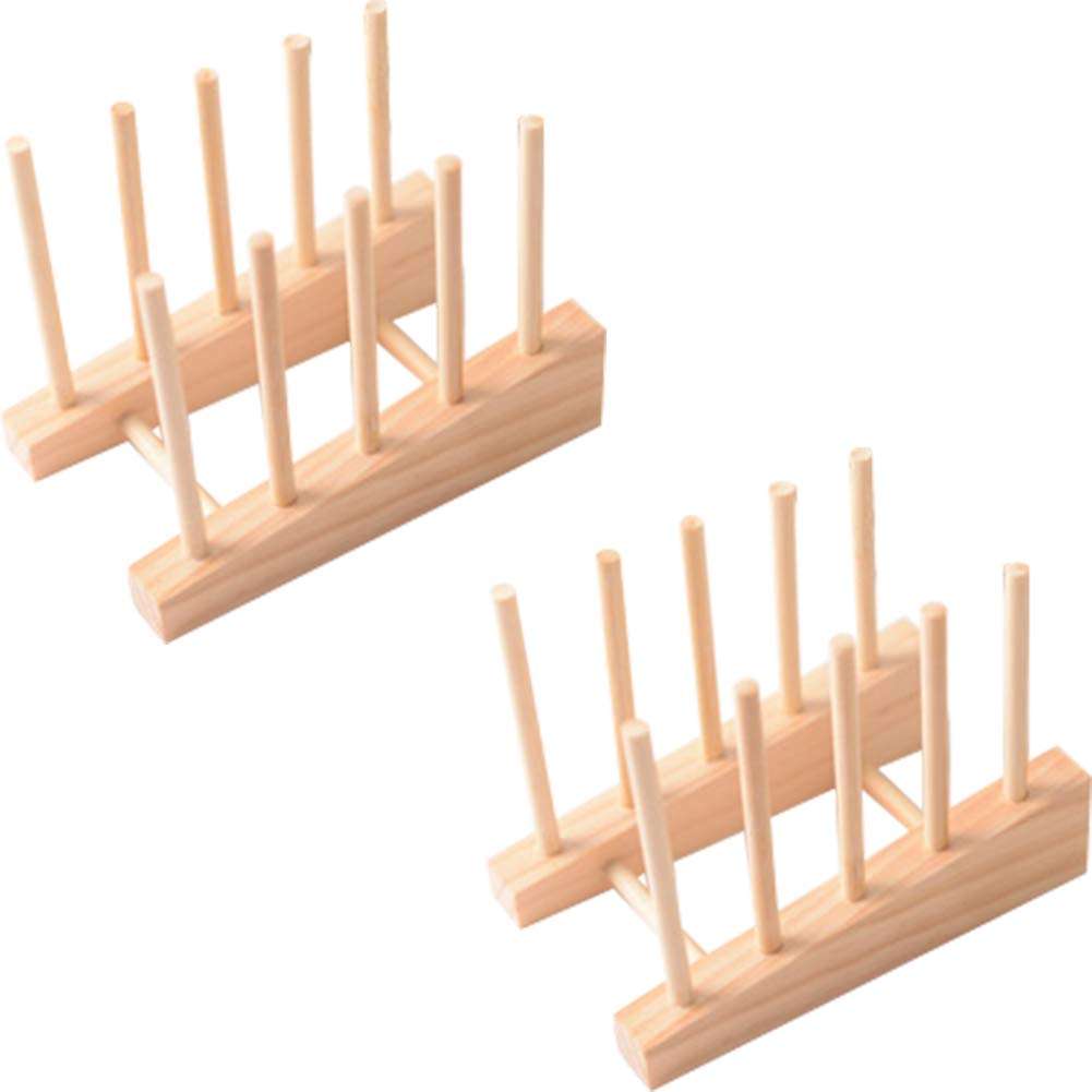 MOCOHANA 2 Pack Vinyl Record Storage Holder Premium Wood Vinyl Display Stand Magazine Rack Book Holder Multifunction Organizer Home Office Storage Rack, for 12" or 7" Records 1