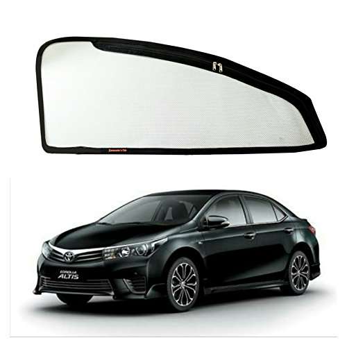 Commander Car Sun Shade with Zipper for Toyota Corolla Altis (Set of 4, Black) 1