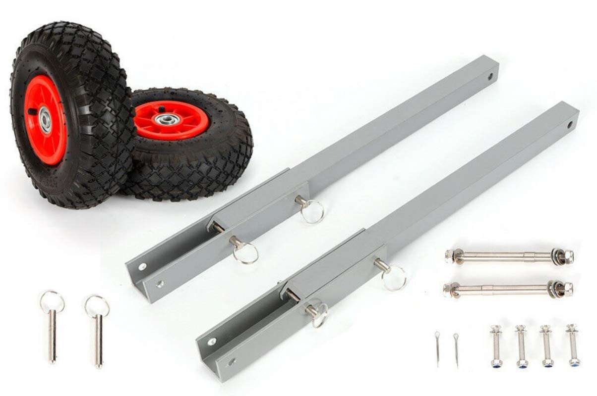 DENESTUS Boat Transom Launching Wheel Dolly Easy Stainless Steel Tires Stand for Inflatable Boats and Dinghy Yacht