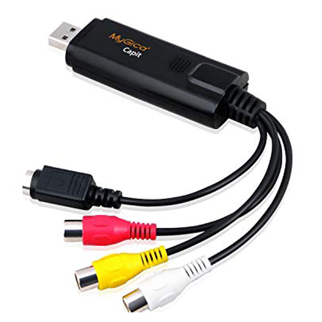 MyGica Capit USB 2.0 Audio/Video Converter, Video Capture Card Digitizes Video, VHS to Digital Converter, from Any Analog Source Including VCR, VHS, DVD