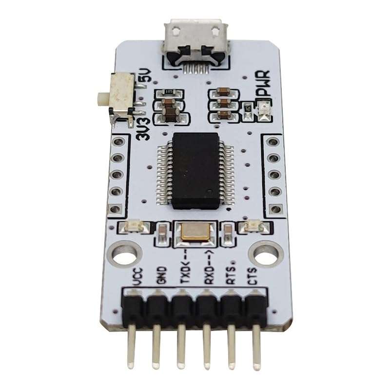 diustou FT232RL USB to TTL Serial Adapter Conversion Module USB to uart Serial Communication Module Brush Board 3.3/5V Level Output migrated Template (MB). 6