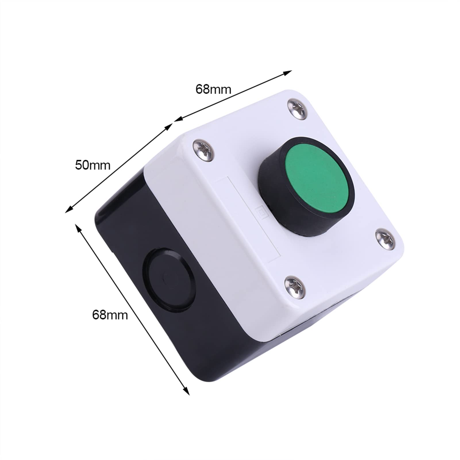 XIASABA Push Button Switch Box Weatherproof Green Push Button Button Control Box for Gate Opener One Button Control Switch Station Box Button Box Doorbell Button 4