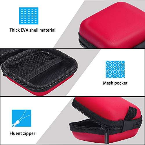 SUNMNS 6 Pieces Headphone Case Earphone Storage Bags Compatible with Earbuds, Sport Headphone 5