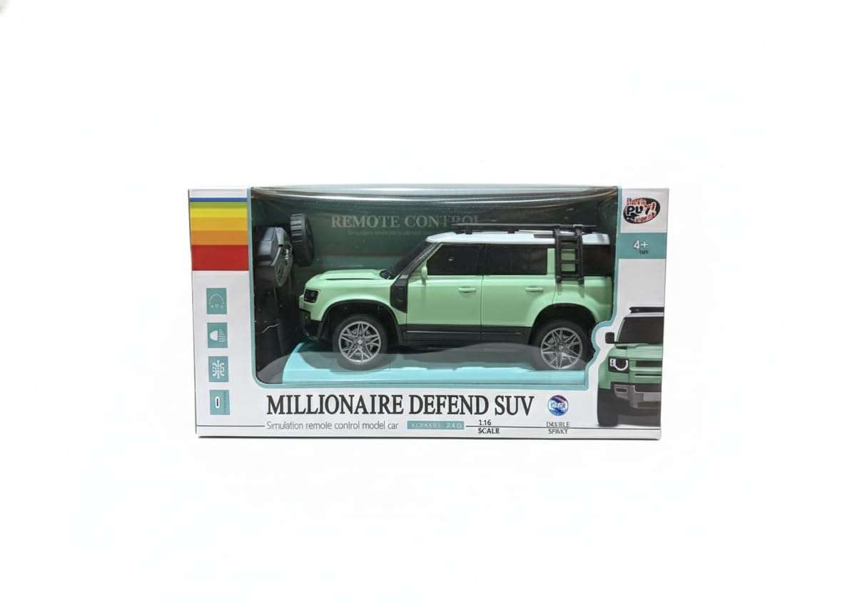 Jack Royal High-Speed Off-Road Defender Rover Rc Car with Double Smoke Exhaust & Dual Light Racing Car Toy Vehicle Remote Control Car for Kids (Rechargeable) (Blue) 5