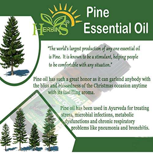 Herbins pine oil cosmetic grade for skin care, aromatherapy, acne, massage - 10ml 2