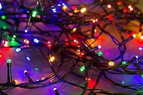 Elixxeton US LED Black Wire String Lights with Waterproof Indoor/Outdoor for Home Decoration Diwali Christmas Birthday Wedding Party LED String Lights Multicolor 30 Meter (98 ft.) Pack of 1 || DS@62 6