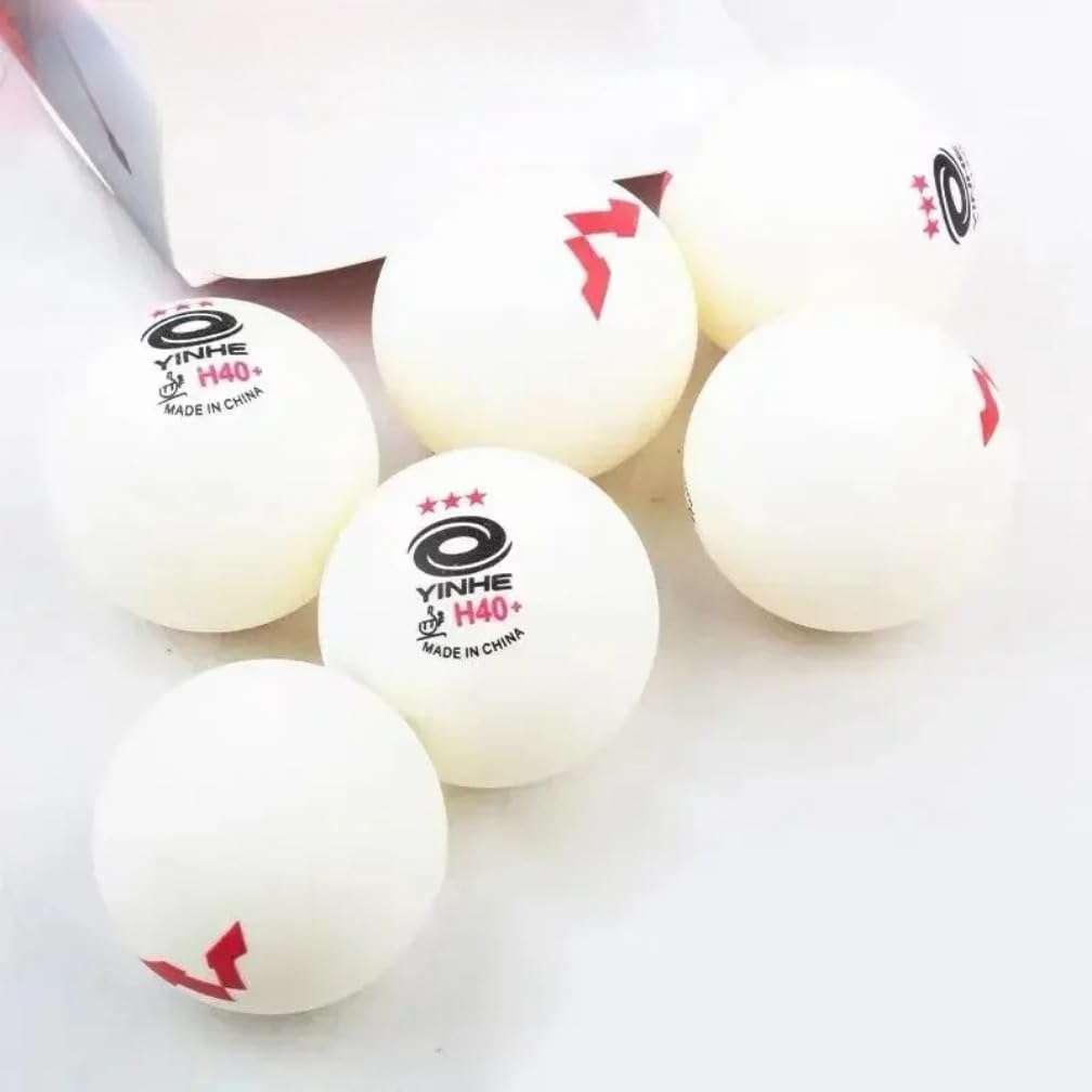 Ppbigu Yinhe/Galaxy 6pcs New Material H40+ 3-Star WTT Pingpong Balls, 2024 Singapore Grand Slam Table Tennis Balls, Seamed ABS ITTF Aproved Table Tennis Racket Ball (1-Pack-6-Balls) 5