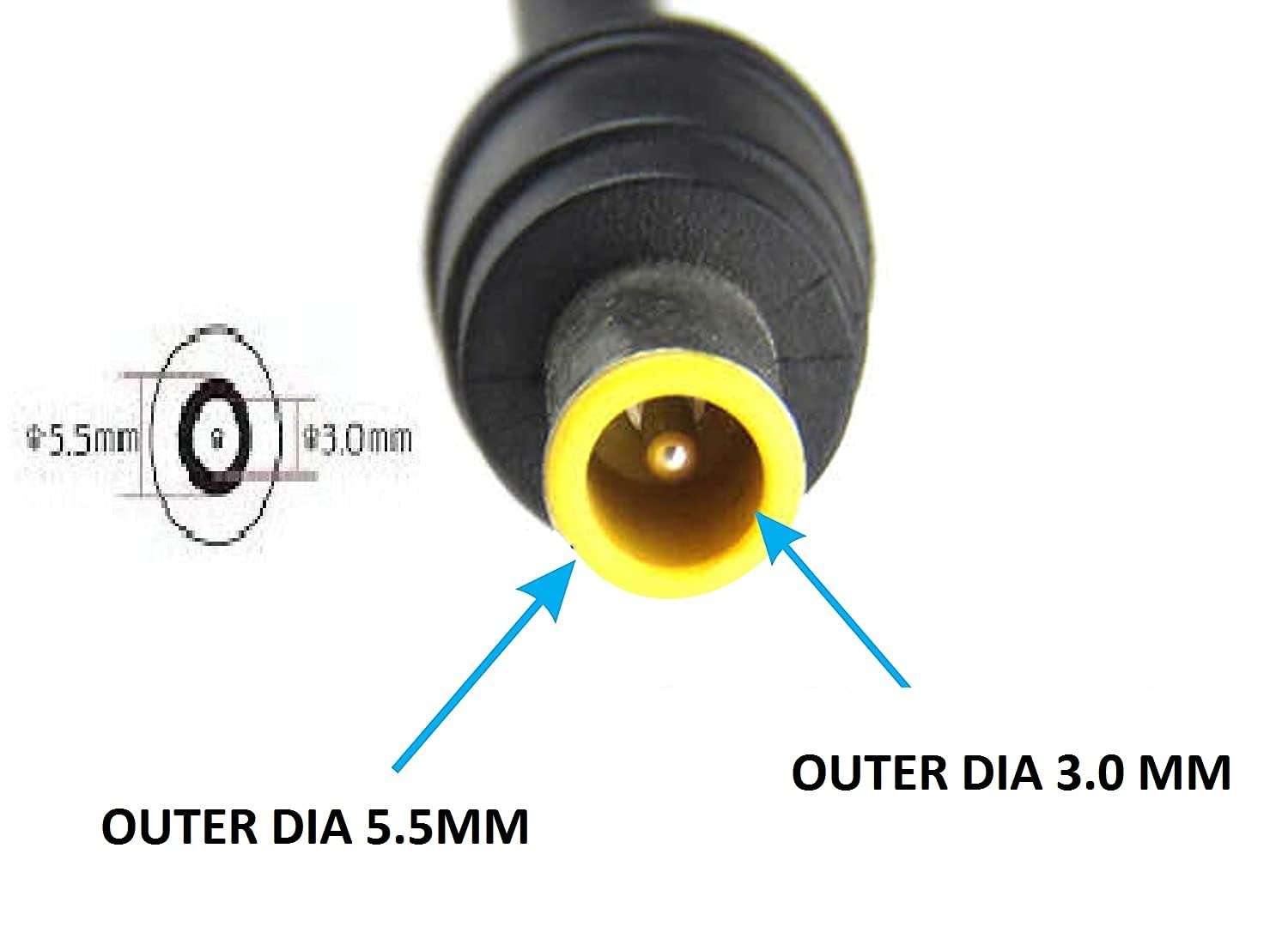 Lapfuture Laptop Charger for Samsung NP300E5C NP3530EC 19V 3.16A 60 W 5.5MM X 3.0MM Pin Dia Laptop Adapter with Power Cord Free 5