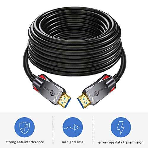 iBirdie 4K HDMI Fiber Optic Cable 200 Feet, HDMI 2.0 18Gbps, Supports 4K 60Hz(4:4:4, HDR10, ARC, HDCP2.2) 1440p 144Hz, One Direction 2