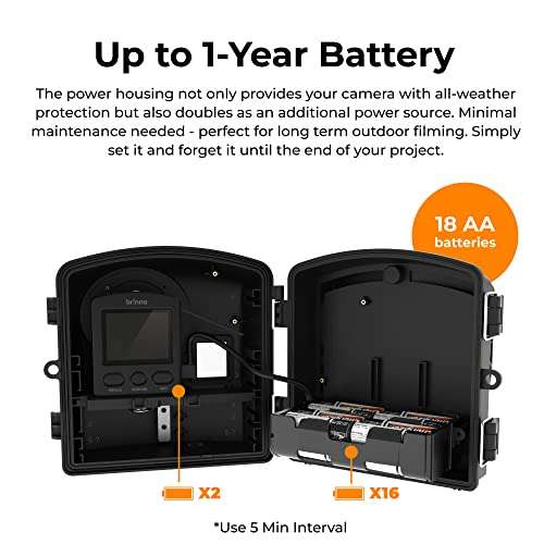 Brinno BCC2000 - Construction & Outdoor Security Time Lapse Camera Trio Bundle Pack - Up to 1-Year Battery Life - 1080P - Includes: TLC2000 Camera, Industrial Clamp, & Weather-Resistant Case 3