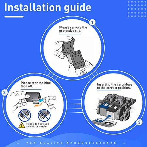 HavaTek Remanufactured Ink Cartridge Replacement for HP 901XL 901 XL for OfficeJet J4550 J4680 4500 J4580 J4540 J4500 J4680c G510a J4624 G510b G510g G510h G510n J4524 J4525 Printer (1 Black, 1 Color) 5
