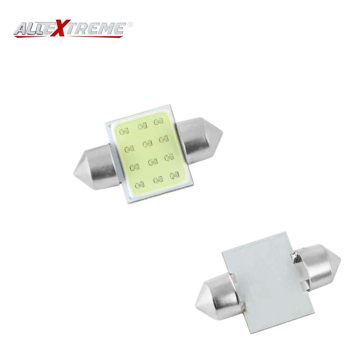 AllExtreme EX12L1W 12 LED Universal Car Interior Super Bright Roof Light Reading Dome Bulb Lamp with Festoon Holder (6W, White, 1 Pc) 4