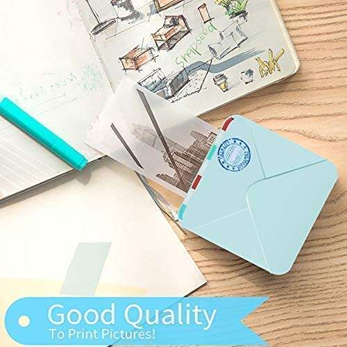Phomemo M02S Pocket Thermal Printer- Bluetooth Photo Printer with 3 Rolls Colorful Sticker Paper, Compatible with iOS + Android for Plan Journal, Study Notes, Art Creation, Work, Gift 4